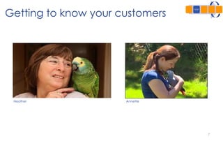 7
Getting to know your customers
Heather Annette
 