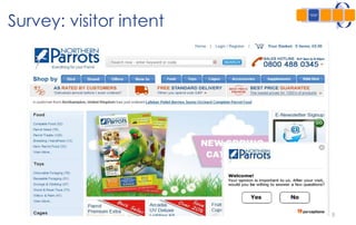 8
Survey: visitor intent
 