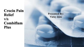 Crocin Pain
Relief
v/s
Combiflam
Plus
Presented By:
Vicky Jain
 