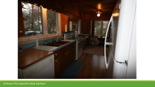 Embrace the beautiful blue kitchen!
 