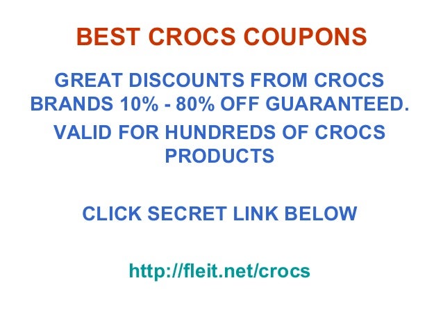 Crocs coupons promo code december 2012 