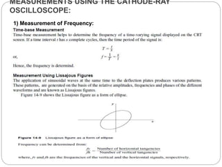 MEASUREMENTS USING THE CATHODE-RAY
OSCILLOSCOPE:
1) Measurement of Frequency:
 