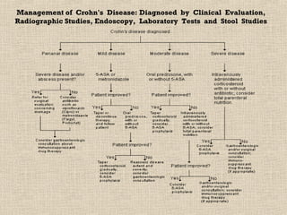 Management of Crohn's Disease: Diagnosed by Clinical Evaluation,
Radiographic Studies, Endoscopy, Laboratory Tests and Stool Studies
 