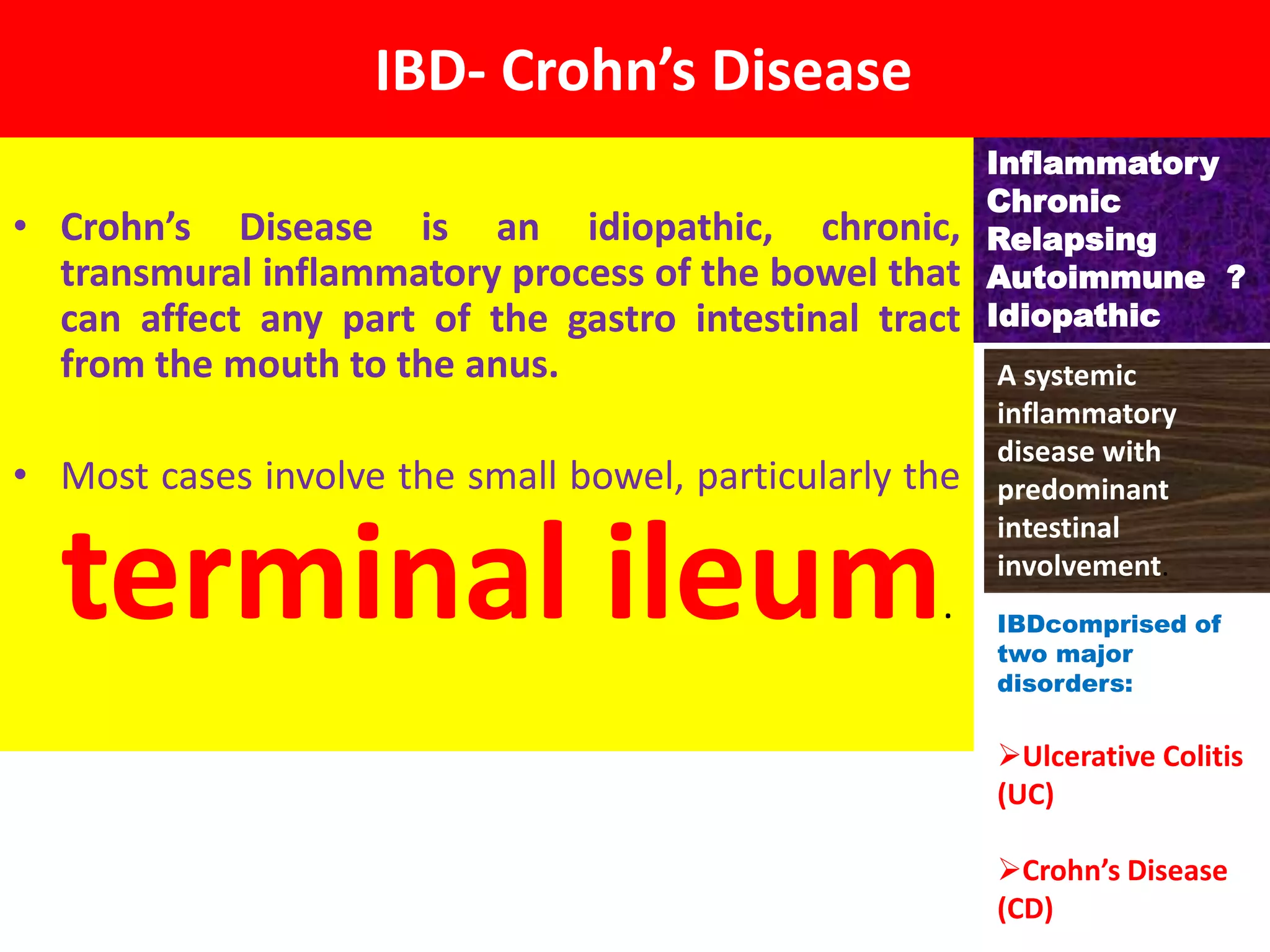 Crohn's disease signs,symptoms,Morphology | PPT
