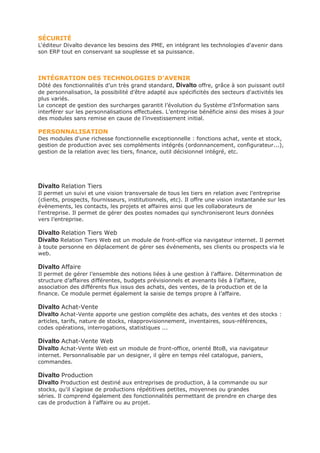 Croissance Divalto Avec Action Informatique