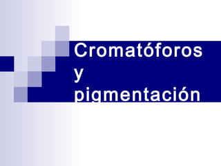 Cromatóforos
y
pigmentación

 