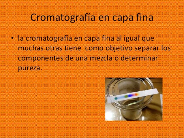 Cromatografía de capa fina