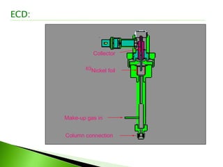 Collector
63Nickel foil
Make-up gas in
Column connection
ECD:
 