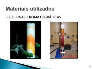  COLUNAS CROMATOGRÁFICAS
15
 