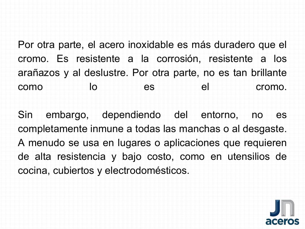 Cromo vs Acero inoxidable ¿cuál es mejor? Cromo vs Acero inoxidable ¿cuál es mejor?