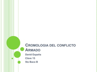 Cromologia del conflicto Armado David España Clave 15 5to Baco B 