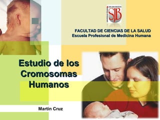 FACULTAD DE CIENCIAS DE LA SALUD
                  Escuela Profesional de Medicina Humana




Estudio de los
Cromosomas
  Humanos

    Martin Cruz
 
