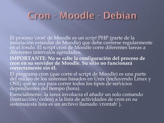 Cron moodle - debian | PPS
