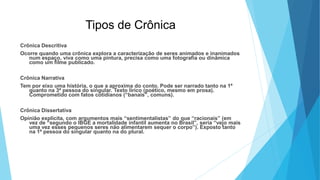 Entendendo a Crônica: Definição, Características e Tipos | PDF