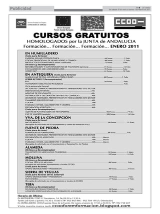 Publicidad                                      39       La Crónica
             Del sábado 29 de enero al viernes 4 de febrero de 2011
 