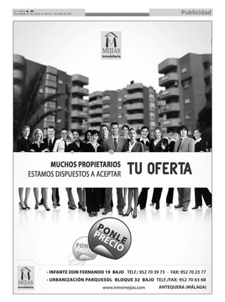 La Crónica    60
Del sábado 26 de marzo al viernes 1 de abril de 2011   Publicidad
 