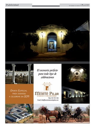 Publicidad                            15     La Crónica
             Del sábado 9 al viernes 15 de abril de 2011
 