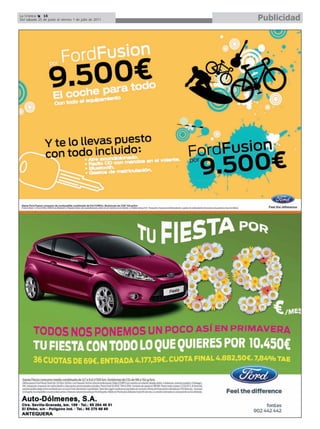 La Crónica    16
Del sábado 25 de junio al viernes 1 de julio de 2011   Publicidad
 