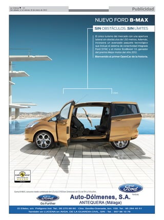 La Crónica    14
Del sábado 12 al viernes 18 de enero de 2013   Publicidad
 