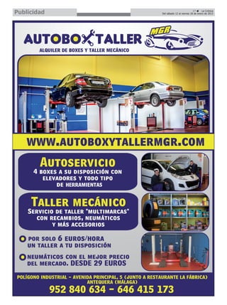 Publicidad                              17      La Crónica
             Del sábado 12 al viernes 18 de enero de 2013
 