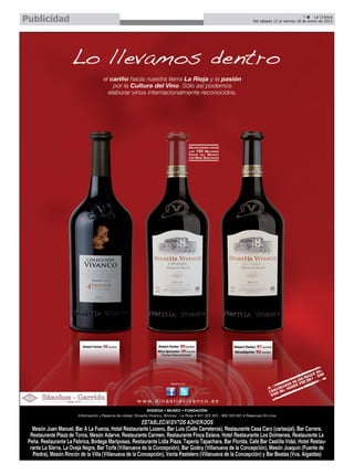 Publicidad                               7      La Crónica
             Del sábado 12 al viernes 18 de enero de 2013
 