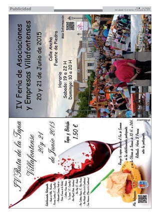 29 La Crónica
Del sábado 13 al viernes 19 de junio de 2015Publicidad
 