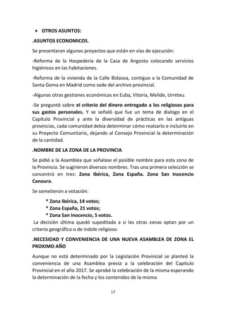 Cronica asamblea zona de españa 28 al 30 de diciembre 2015 corella provincia scor