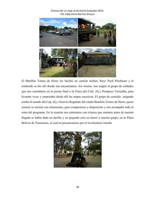 Cronica de un viaje a nuestro territorio Esequibo. Versión 04 09 2013