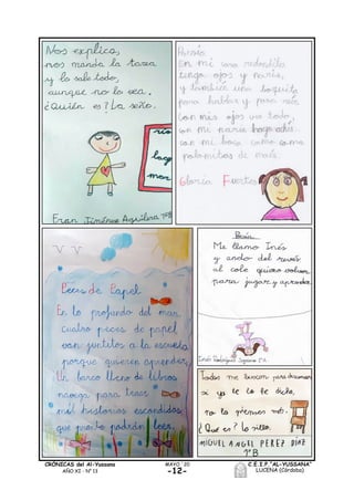 -12-
C.E.I.P.“AL-YUSSANA”
LUCENA (Córdoba)
MAYO ´20CRÓNICAS del Al-Yussana
AÑO XI - Nº 13
 