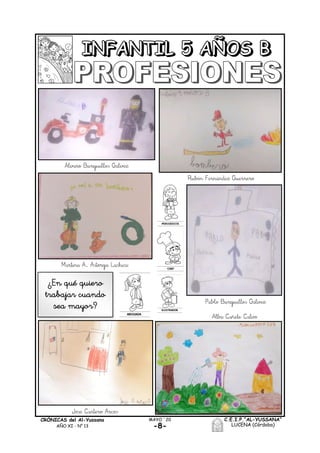 -8-
MAYO ´20CRÓNICAS del Al-Yussana
AÑO XI - Nº 13
C.E.I.P.“AL-YUSSANA”
LUCENA (Córdoba)
¿En qué quiero
trabajar cuando
sea mayor?
 