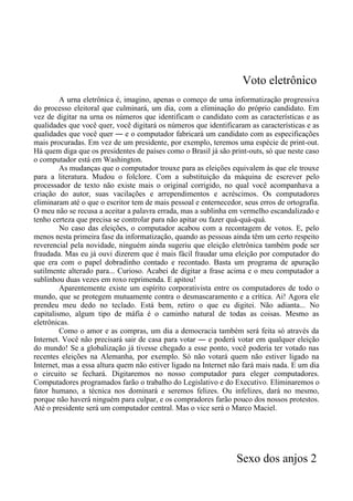 Cronicas selecionadas da coluna do estadao