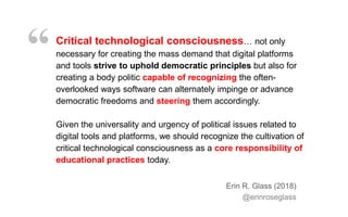 Critical digital literacies, data literacies and open practices