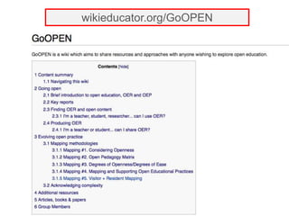 wikieducator.org/GoOPEN
 