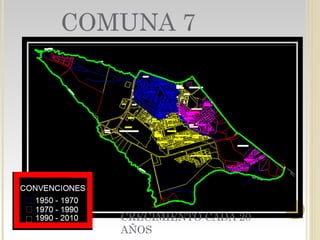 COMUNA 7
CRECIMIENTO CADA 20
AÑOS
 