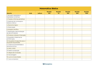 Cronograma de estudos - PDF - ENEM 2020 - Planejativo.pdf