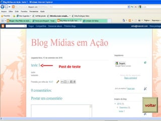 Post de teste
voltar
 