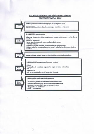 Cronograma inscrip.condicional educ inicial 2016 hoja 1