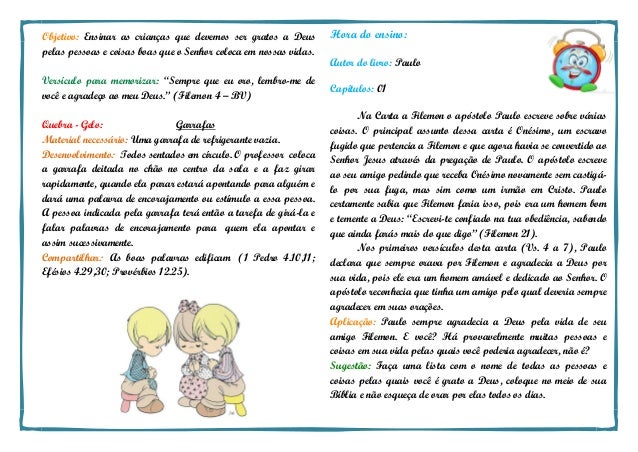 Cronograma 1ª Carta a Timóteo à Filemon