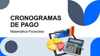 CRONOGRAMAS
DE PAGO
Matemática Financiera
 