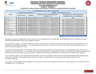 COLEGIO TÉCNICO BENJAMÍN HERRERA
CRONOGRAMA INSTITUCIONAL DE ACTIVIDADES
4 AL 8 DE FEBRERO DE 2019
SEMANA 3 - HORARIO 1
“Formación en valores y saberes técnicos desde el afecto para la transformación de la sociedad”
3
 