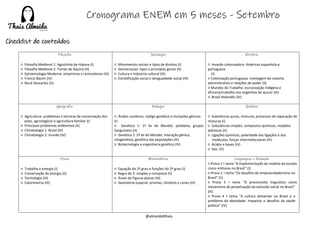 Cronograma Completo de Estudos para o ENEM em 5 Meses | PDF