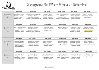 Cronograma Completo de Estudos para o ENEM em 5 Meses | PDF