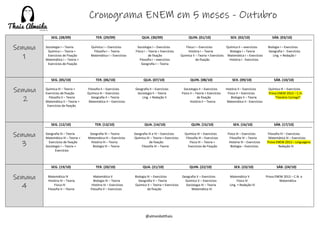 Cronograma Completo de Estudos para o ENEM em 5 Meses | PDF