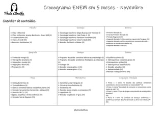Cronograma Completo de Estudos para o ENEM em 5 Meses | PDF
