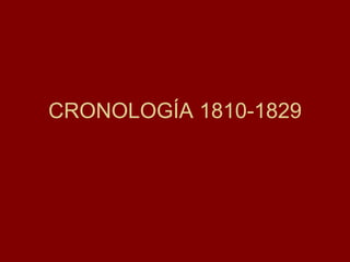CRONOLOGÍA 1810-1829
 