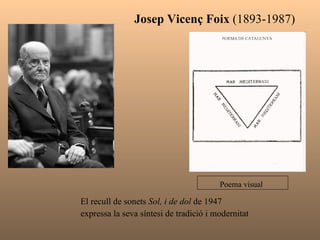 Joan Salvat-Papasseit  (1894- 1924)  Contra els poetes en minúscula.  - Primer manifest català futurista (1921)- L’irradia...