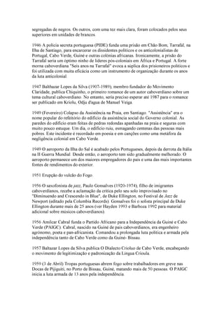 Cronologia de Cabo Verde