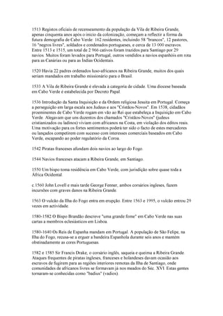 Cronologia de Cabo Verde
