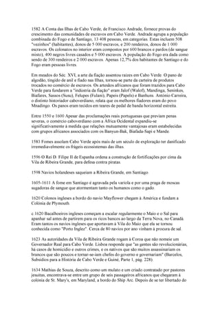 Cronologia de Cabo Verde