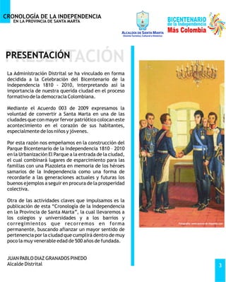 Cronología de la independencia de Santa Marta.